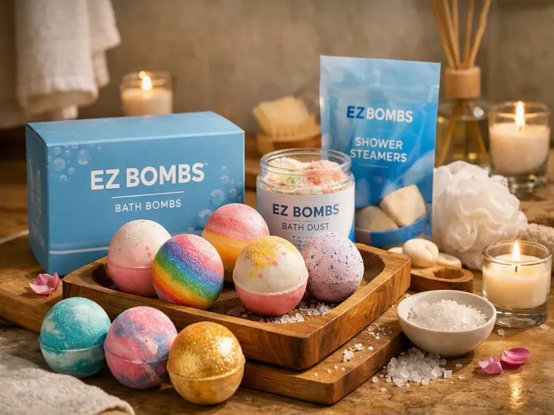 EZ Bombs Bath Bombs Shower Steamers And Self Care Essentials For Everyday Relaxation