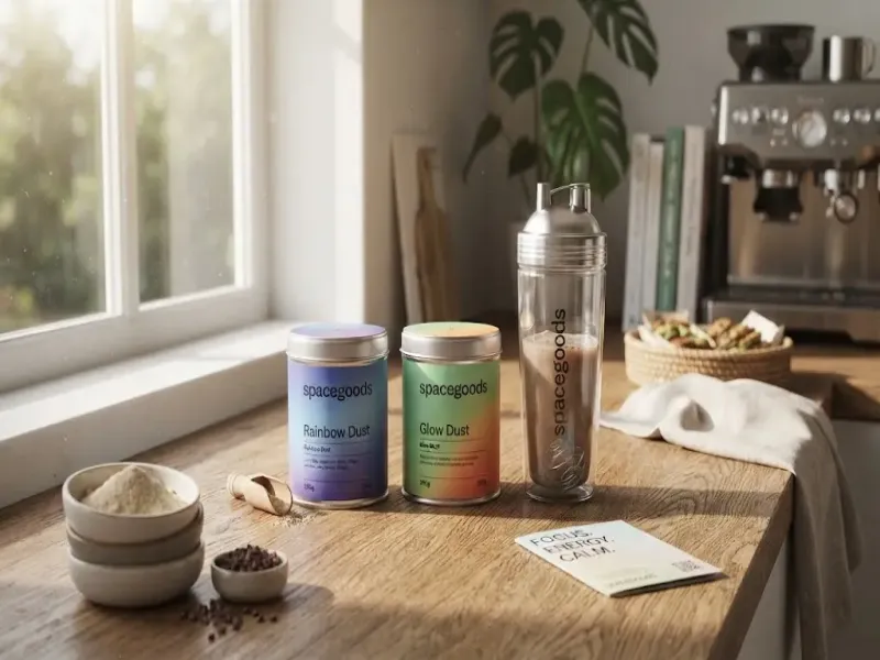 Spacegoods Rainbow Dust Functional Coffee Adaptogen Supplements Bundles and Merchandise